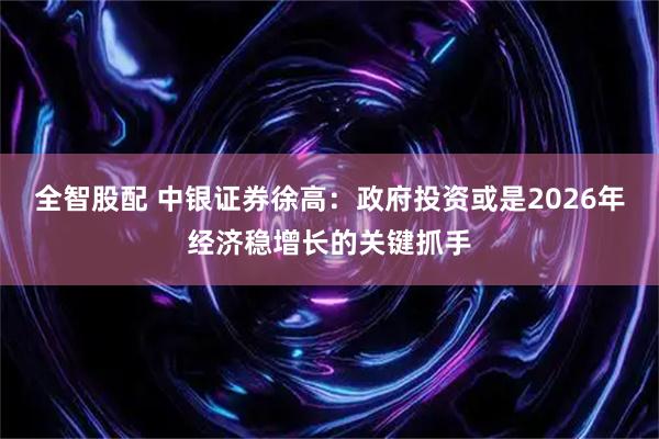 全智股配 中银证券徐高：政府投资或是2026年经济稳增长的关键抓手